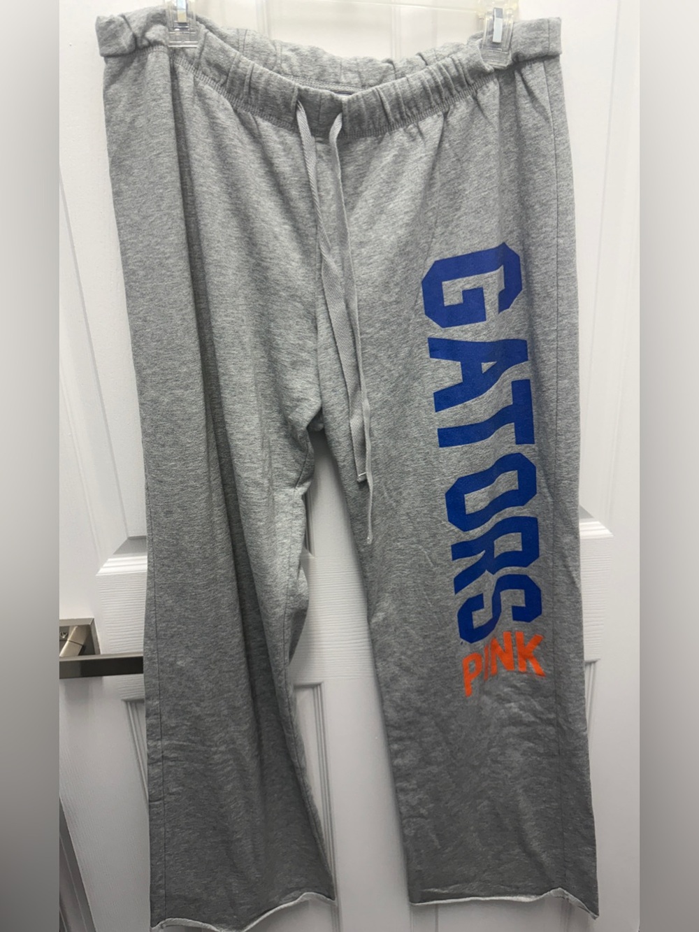 Victoria's Secret PINK Grey Blue Boyfriend Sweatpants Florida Gators UF Medium